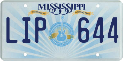 MS license plate LIP644