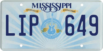 MS license plate LIP649
