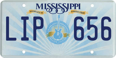 MS license plate LIP656