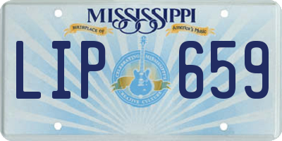 MS license plate LIP659