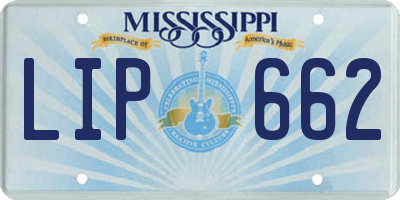MS license plate LIP662