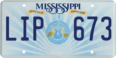 MS license plate LIP673