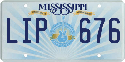 MS license plate LIP676