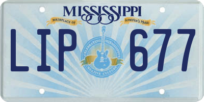 MS license plate LIP677