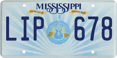 MS license plate LIP678