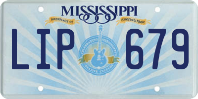 MS license plate LIP679