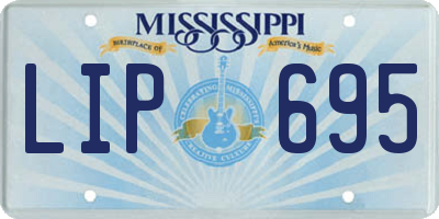 MS license plate LIP695