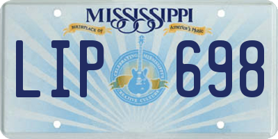 MS license plate LIP698