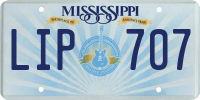 MS license plate LIP707