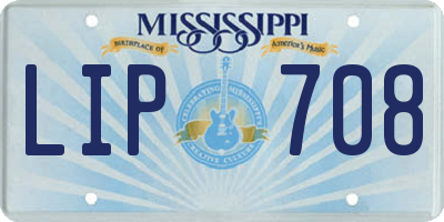 MS license plate LIP708
