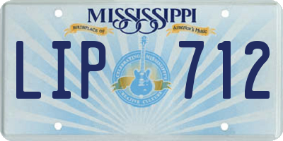 MS license plate LIP712
