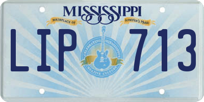 MS license plate LIP713