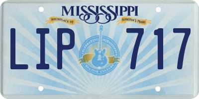 MS license plate LIP717