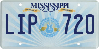 MS license plate LIP720