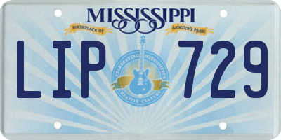 MS license plate LIP729
