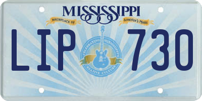 MS license plate LIP730