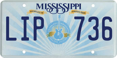 MS license plate LIP736