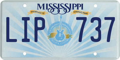 MS license plate LIP737