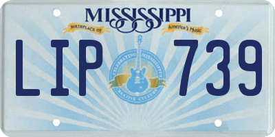 MS license plate LIP739