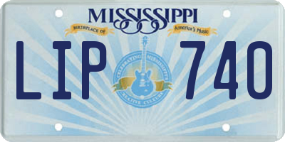 MS license plate LIP740