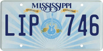 MS license plate LIP746