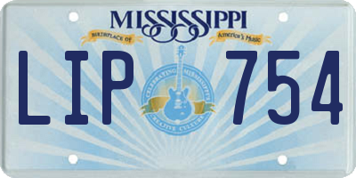 MS license plate LIP754