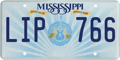 MS license plate LIP766