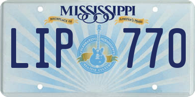 MS license plate LIP770