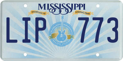 MS license plate LIP773