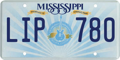 MS license plate LIP780