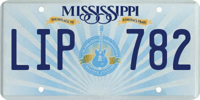 MS license plate LIP782