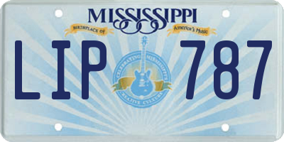 MS license plate LIP787