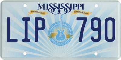 MS license plate LIP790