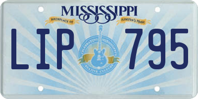 MS license plate LIP795