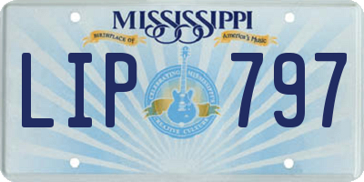 MS license plate LIP797