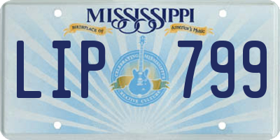MS license plate LIP799