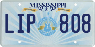 MS license plate LIP808