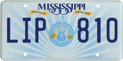 MS license plate LIP810