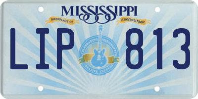 MS license plate LIP813