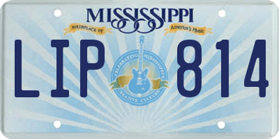 MS license plate LIP814