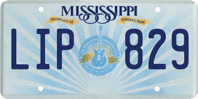 MS license plate LIP829