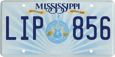 MS license plate LIP856