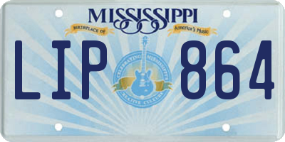 MS license plate LIP864