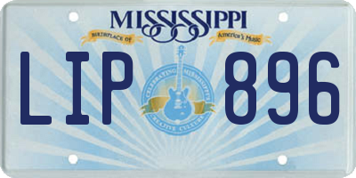 MS license plate LIP896