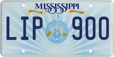 MS license plate LIP900