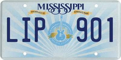 MS license plate LIP901