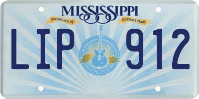 MS license plate LIP912