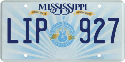 MS license plate LIP927
