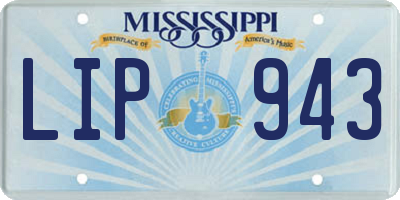 MS license plate LIP943