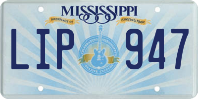 MS license plate LIP947